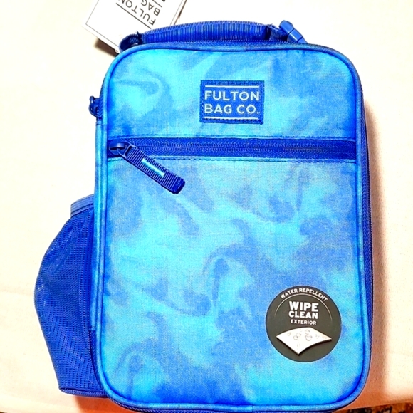 FULTON BAG CO NEW BOYS BLUE LUNCH BAG HIGH DENSITY THERMAL INSULATION ULTRA SAFE - Picture 1 of 11